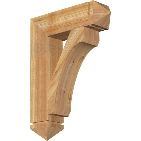 Ekena Millwork Legacy Arts & Crafts Rough Sawn Bracket, Western Red Cedar, 6"W x 24"D x 32"H BKT06X24X32LEC03RWR - main